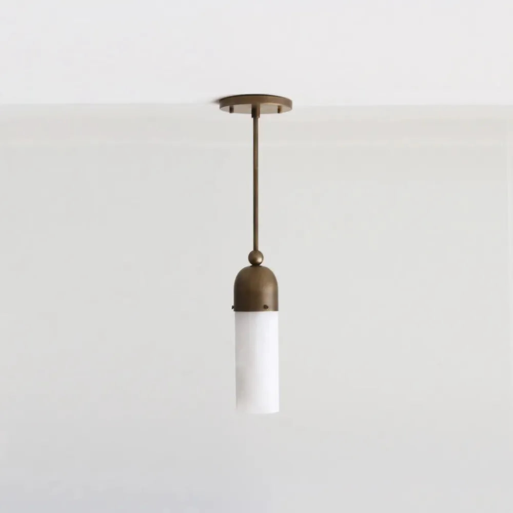 modern brass alabaster chandelier