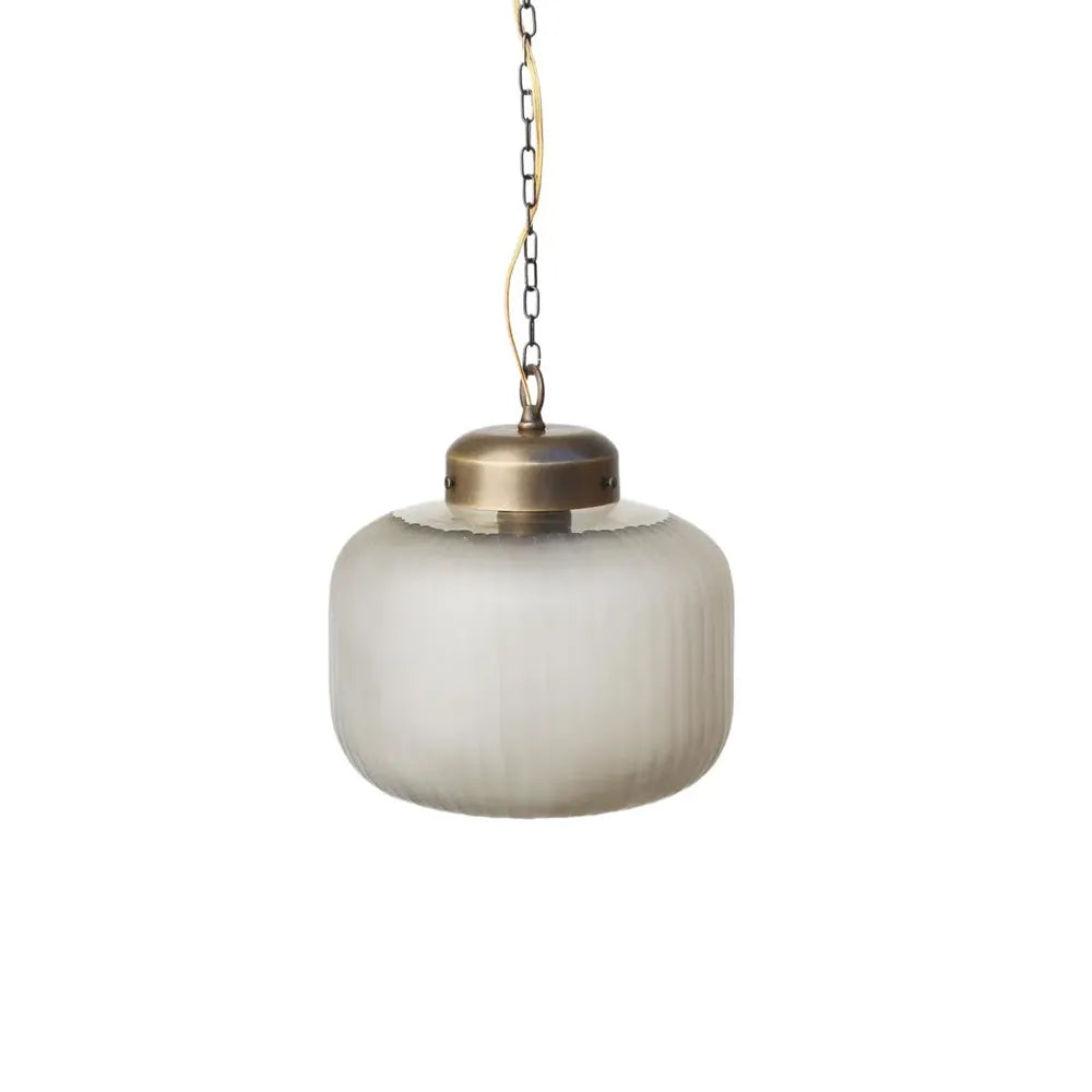 Modern Brass Glass Chandelier – Chain Pendant for Kitchen Island