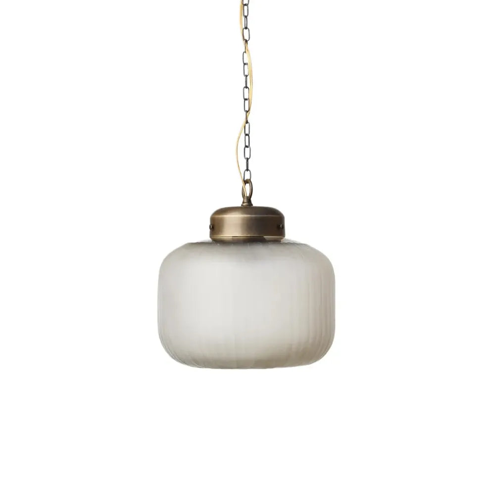 Modern Brass Glass Chandelier – Chain Pendant for Kitchen Island - View 2