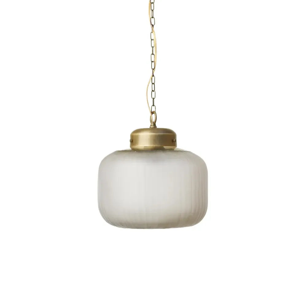 Modern Brass Glass Chandelier – Chain Pendant for Kitchen Island