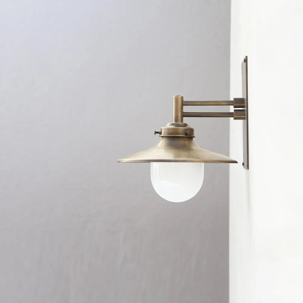 Modern Bathroom Vanity Light – Simple Industrial Style Brass Wall Light - View 2