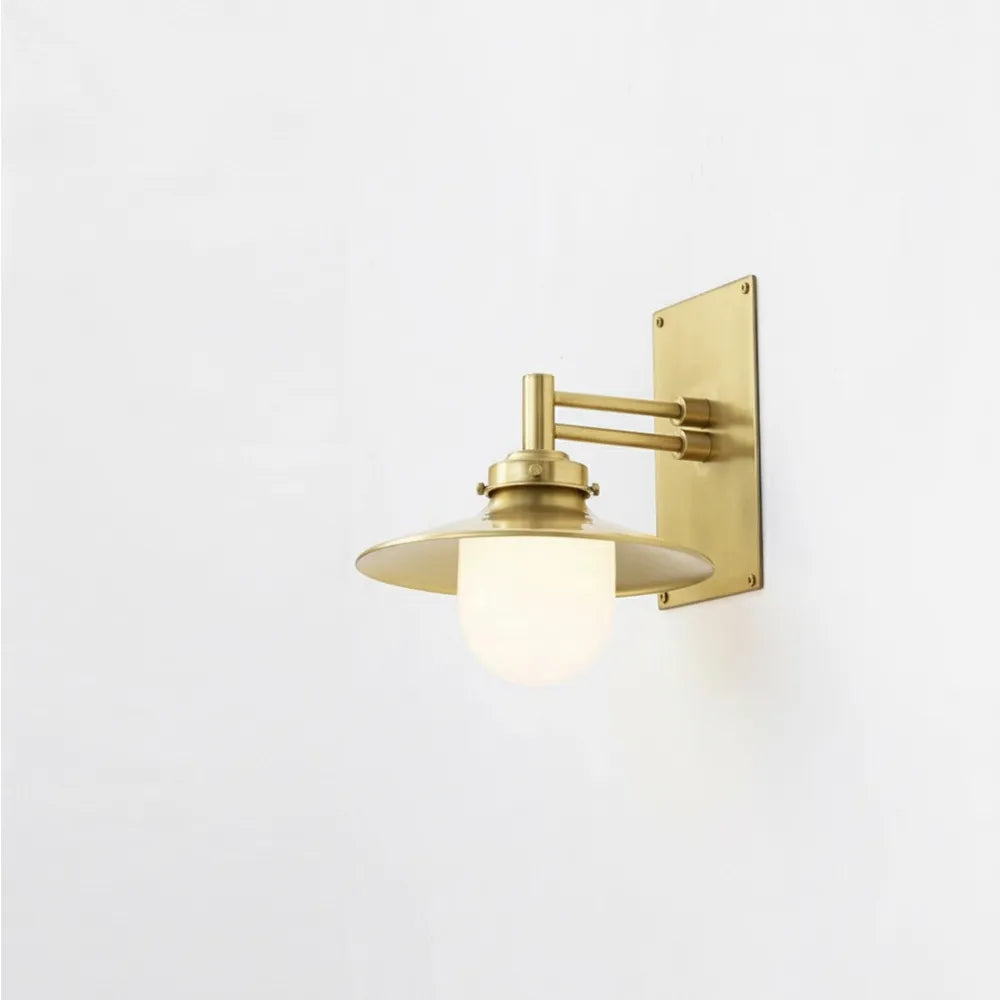 Modern Bathroom Vanity Light - Simple Industrial Style Brass Wall Light