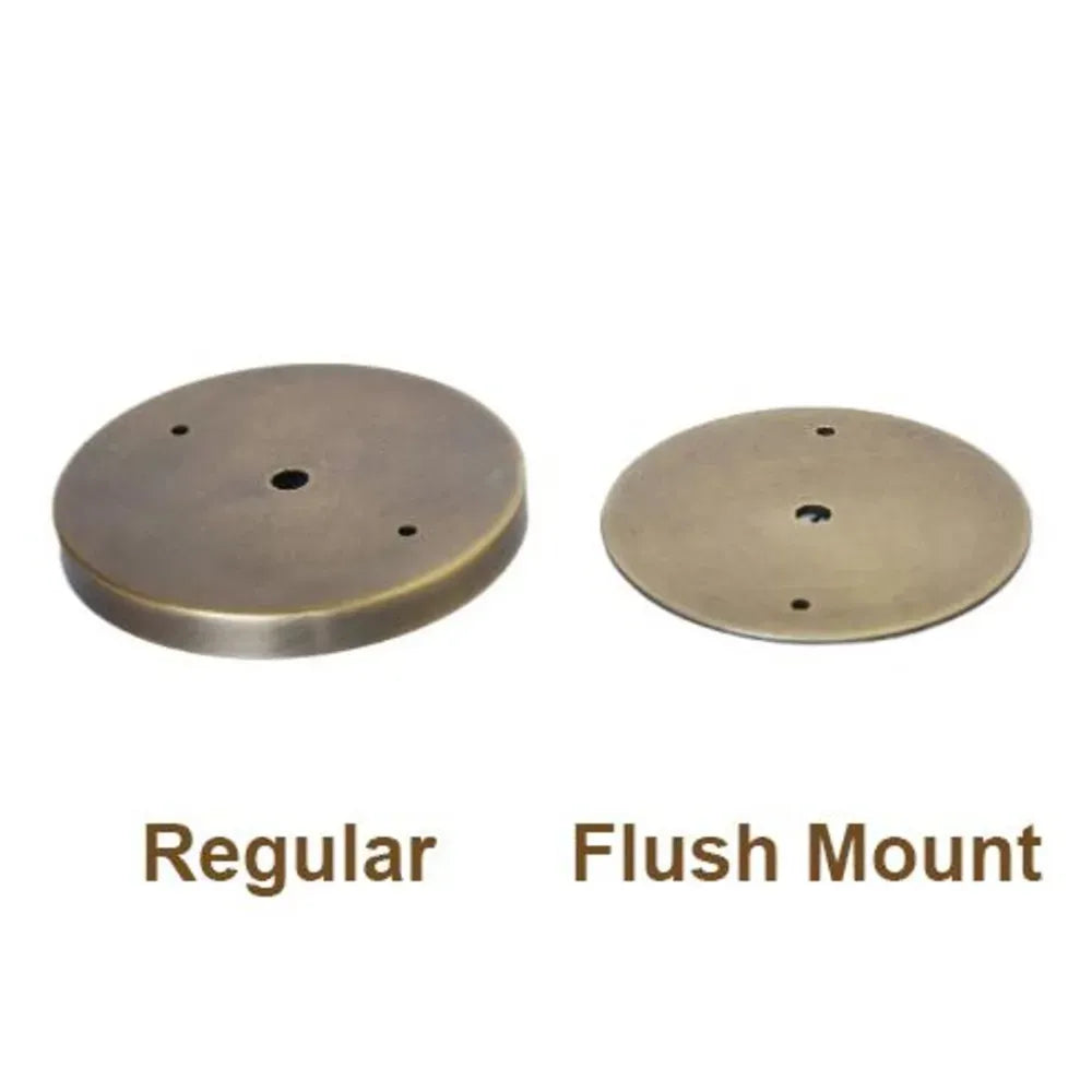 Modern Brass Disc Wall / Ceiling Lamp, Handmade Glass Light - View 3