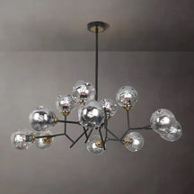 modern chandelier for living room globe glass shade black chandelier