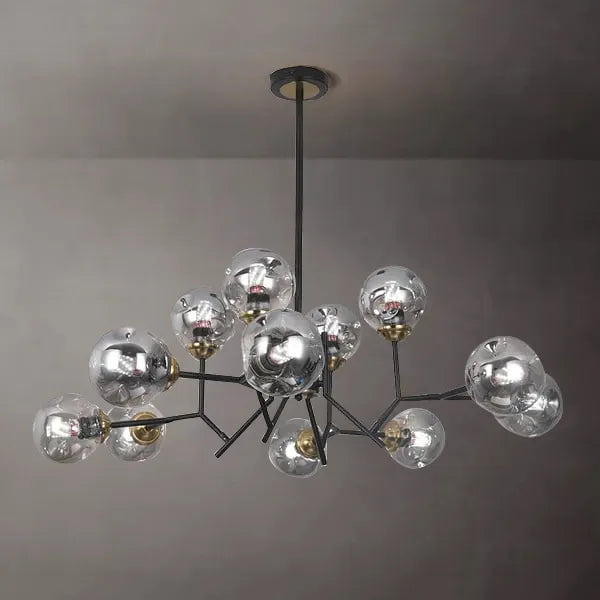 modern chandelier for living room globe glass shade black chandelier