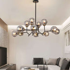 modern glass globe chandelier