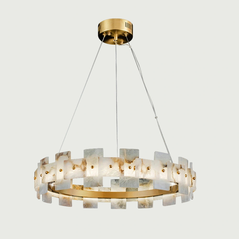 Modern Chandeliers – Stylish Alabaster LED Chandelier for Elegant Living Room Lighting