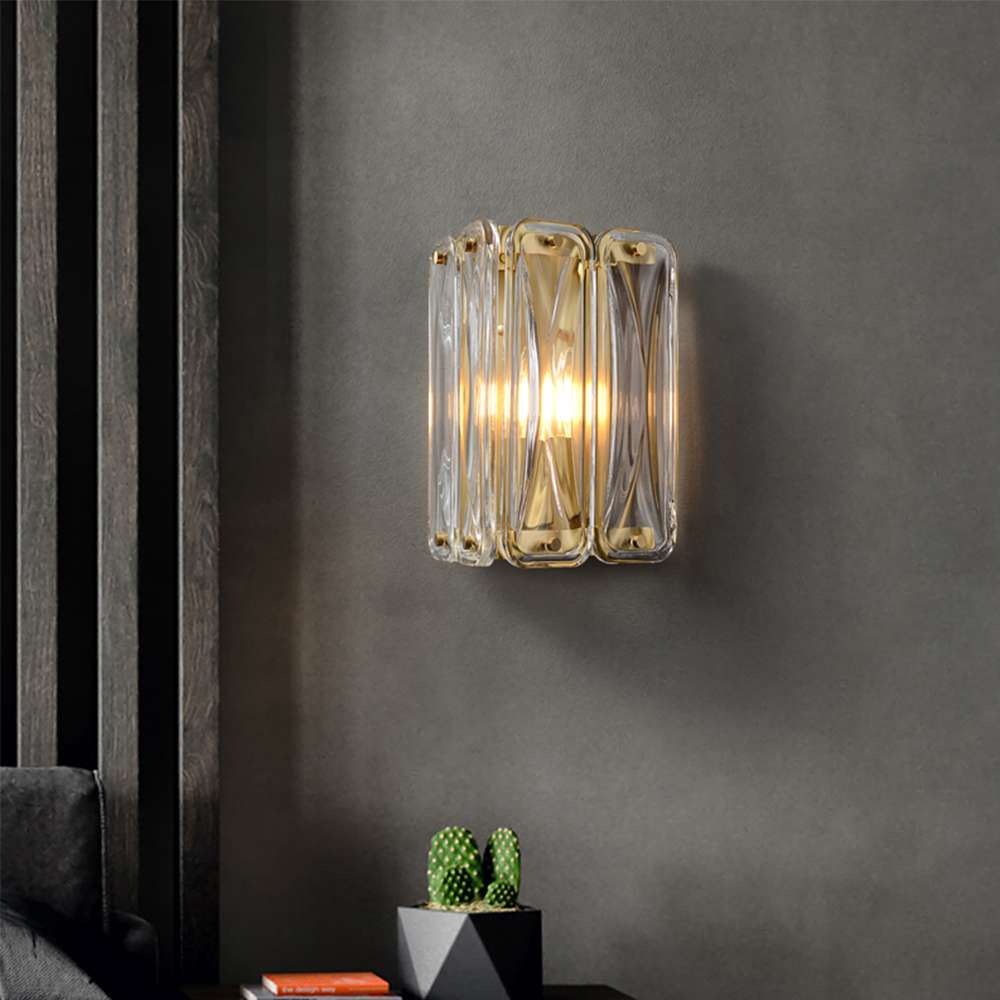 crystal column wall light