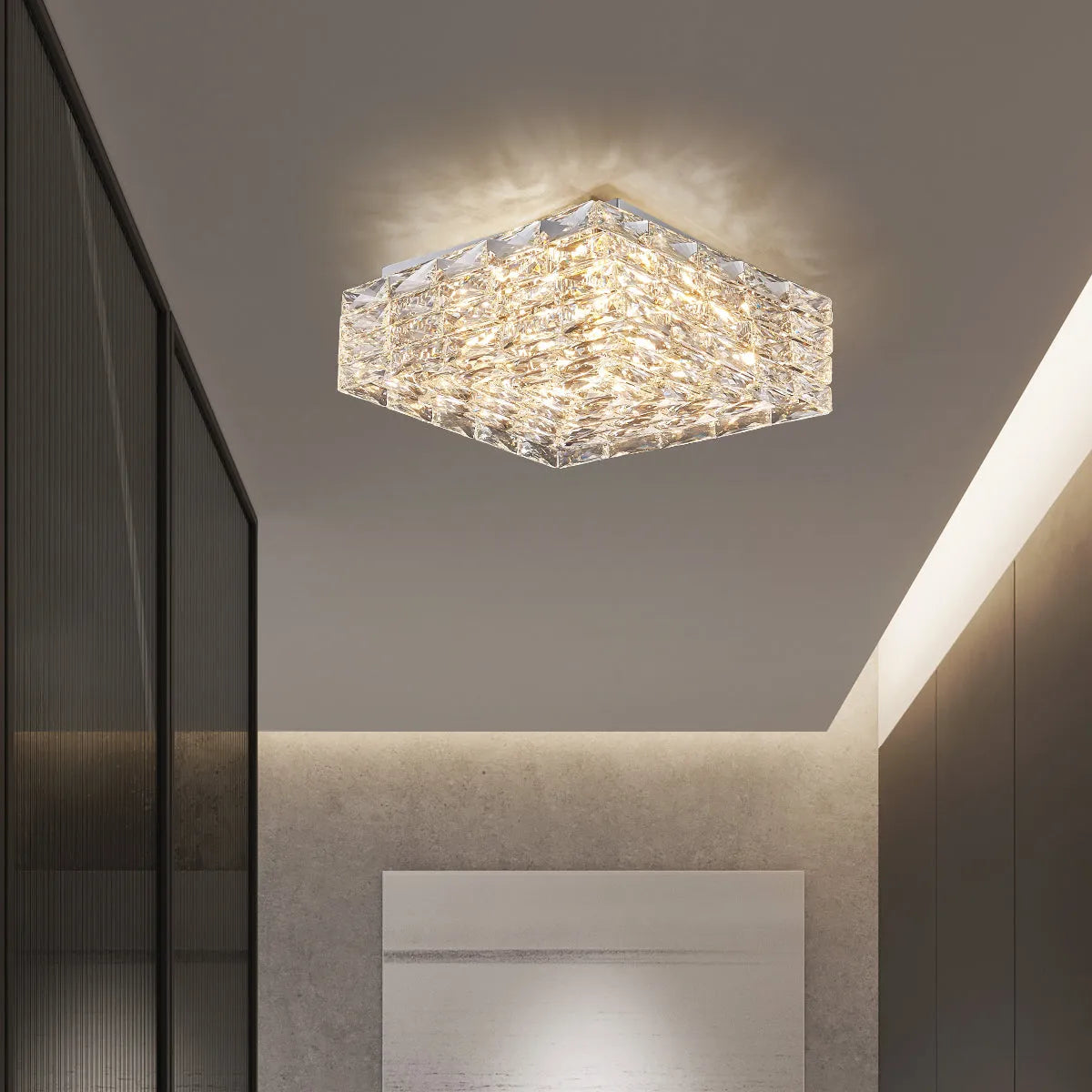 clear crystal ceiling lamp