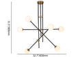 contemporary warm light chandelier