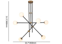 contemporary warm light chandelier