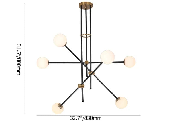 contemporary warm light chandelier