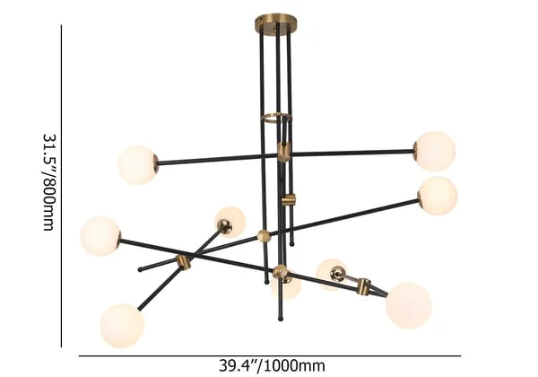 chandelier with globe glass shades