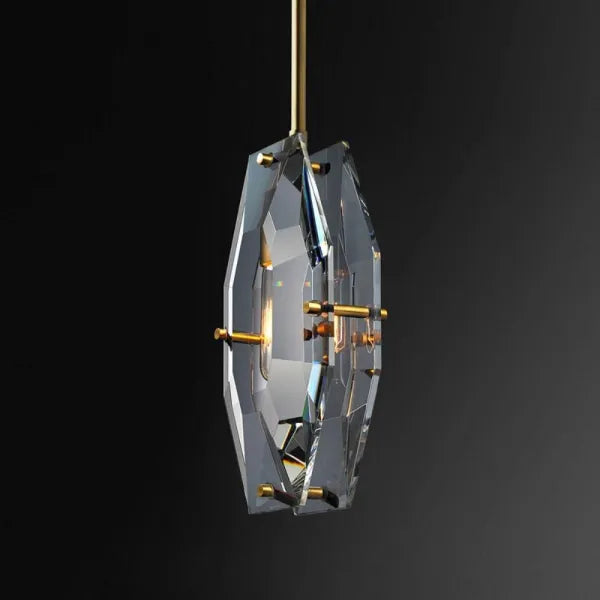modern faceted crystal pendant Modern Luxury Lighting