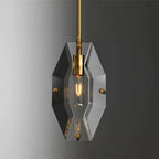 modern faceted crystal pendant