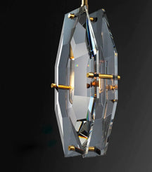 modern faceted crystal pendant