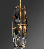 modern faceted crystal pendant