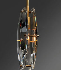 modern faceted crystal pendant