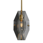 modern faceted crystal pendant