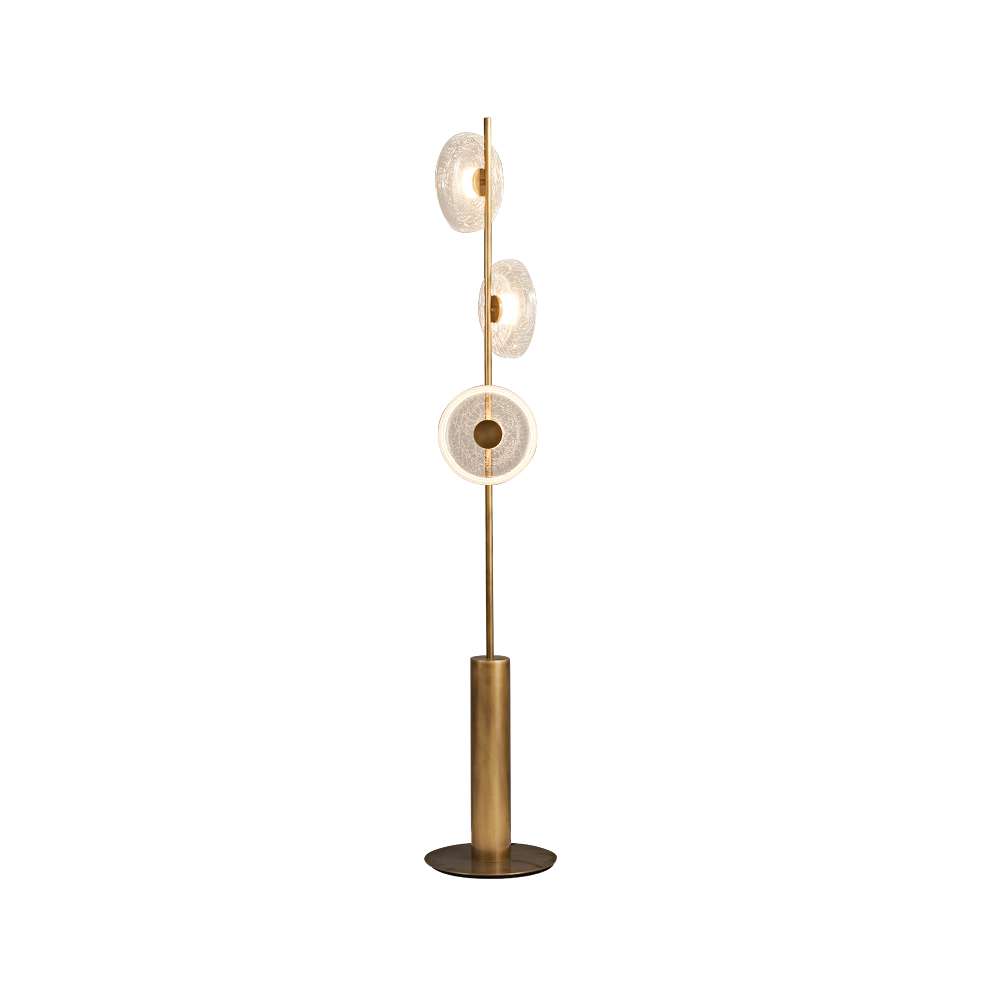 acrylic and glass floor lamp