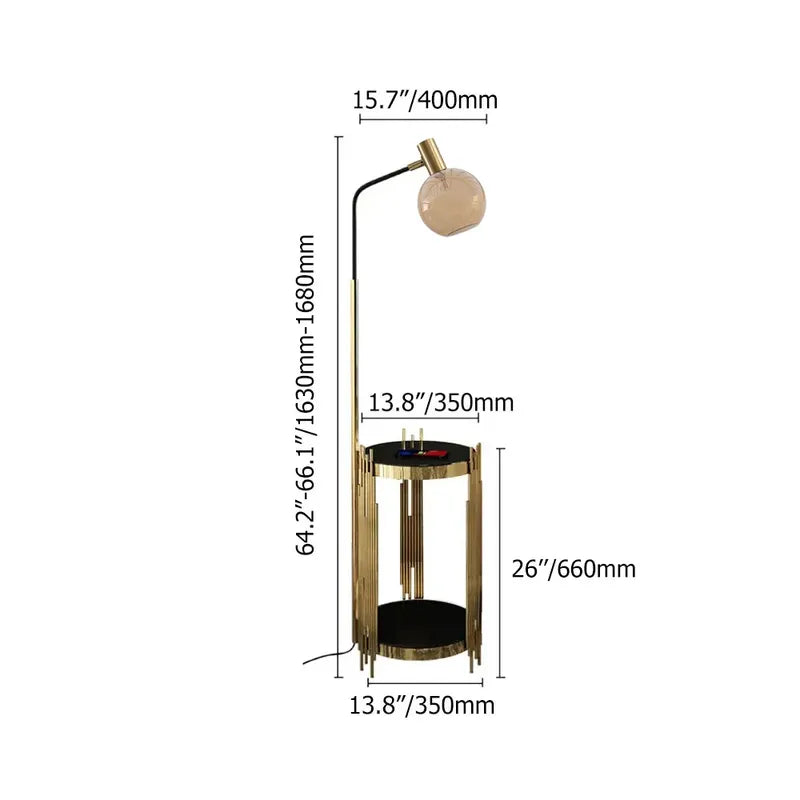 floor lamp with USB port