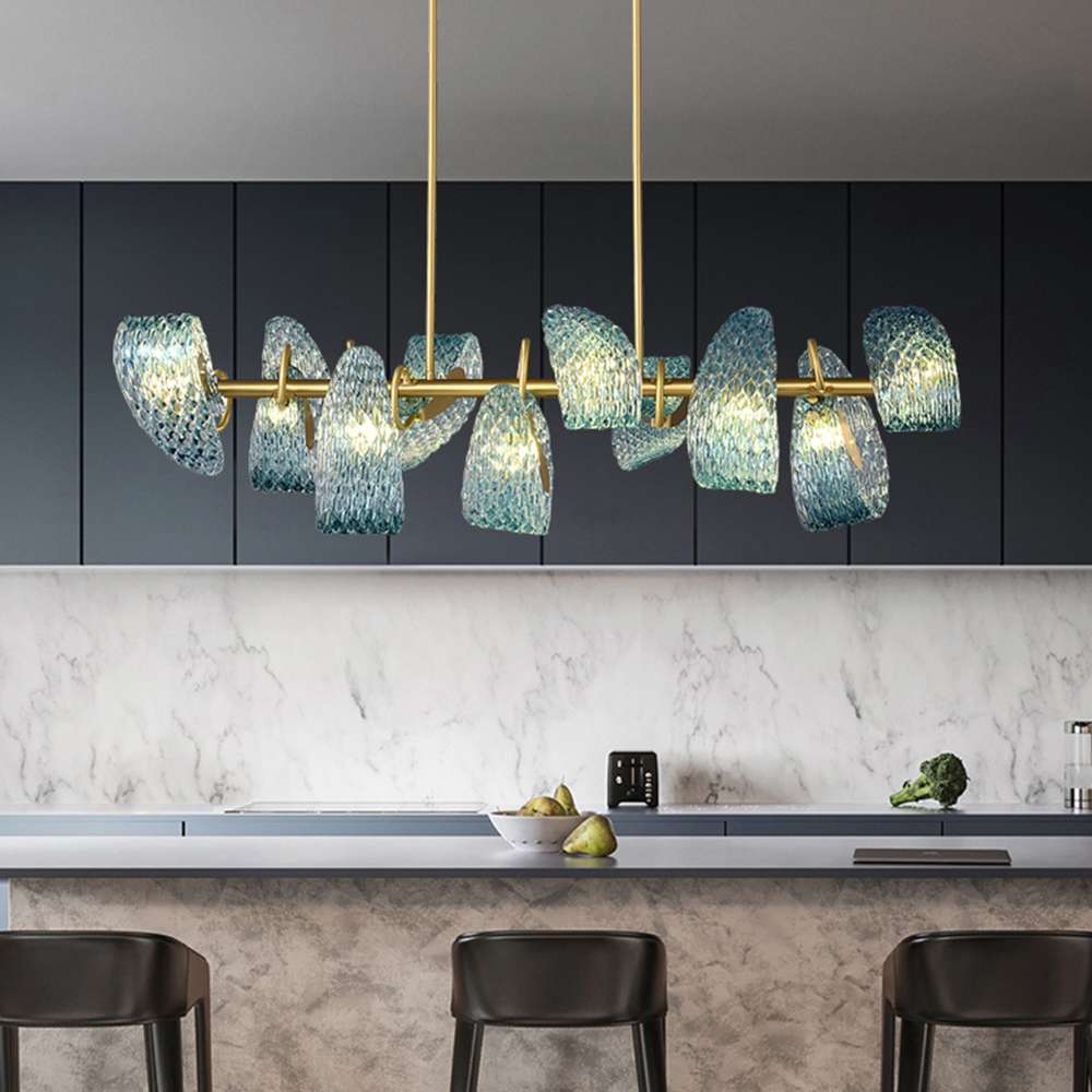 floral glass chandelier