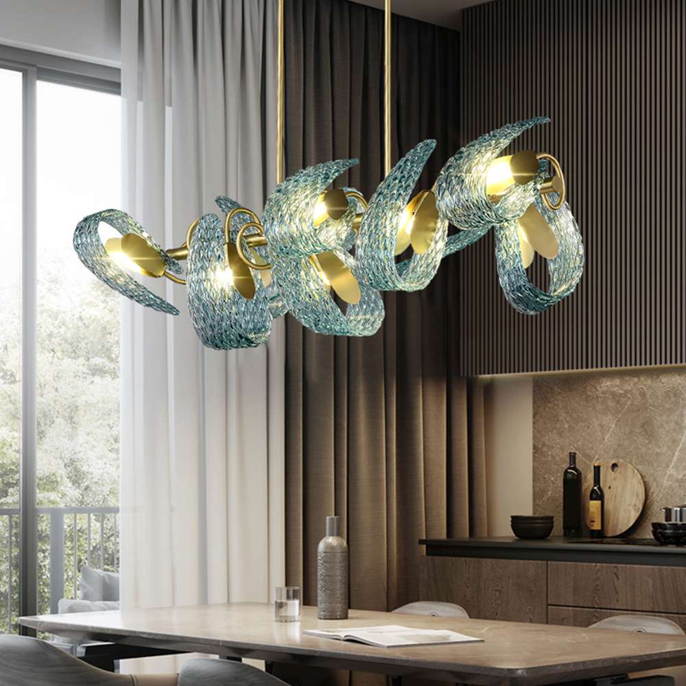 floral glass lighting fixture