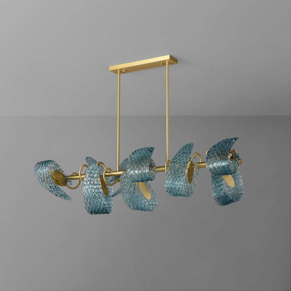 glass island light fixture