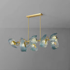modern floral glass chandelier