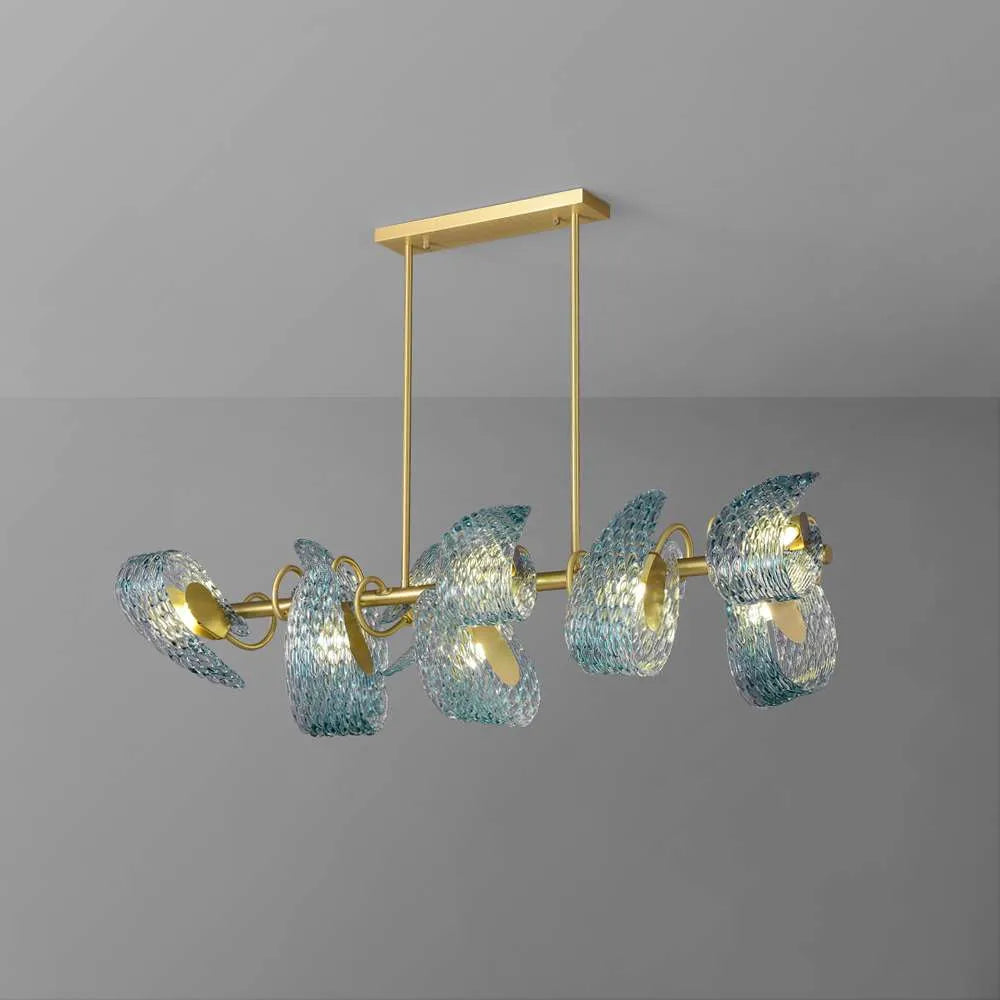 modern floral glass chandelier