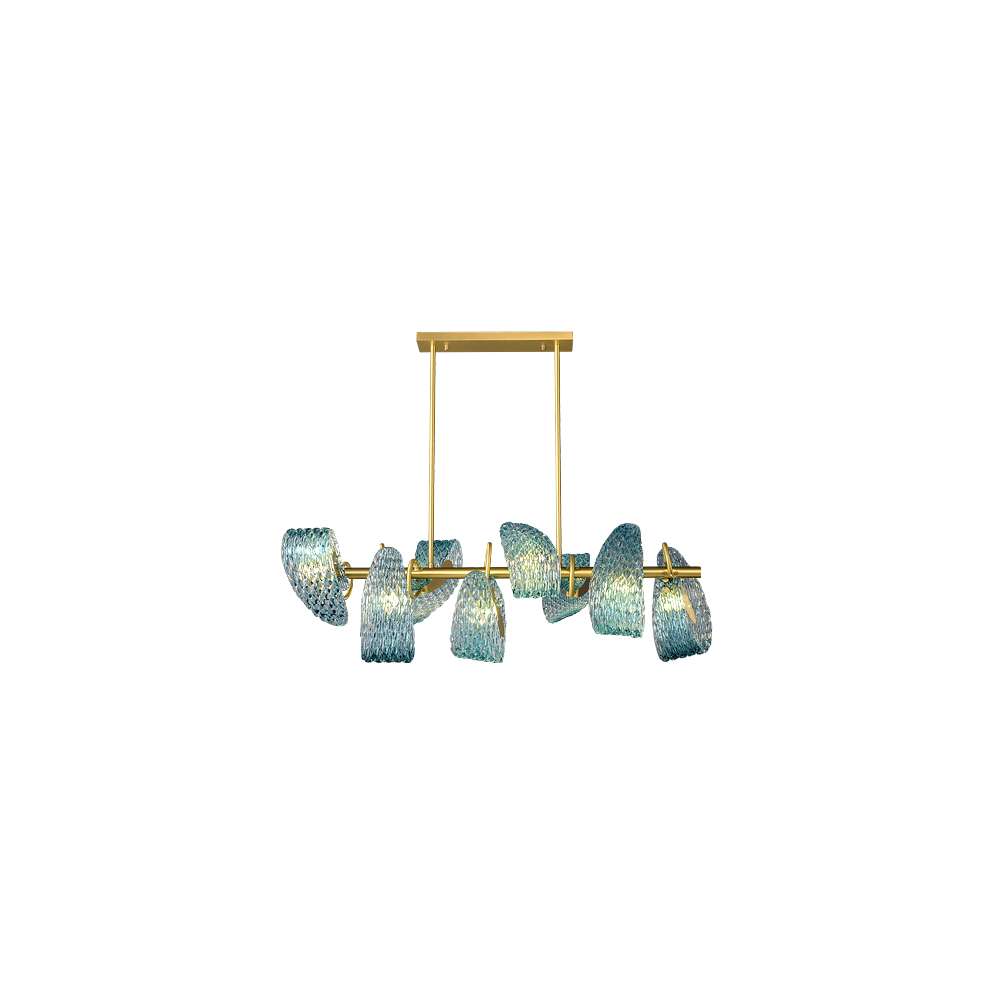 modern glass island chandelier