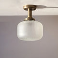 Modern Brass Glass Ceiling Light, Minimalist Recessed Lamp