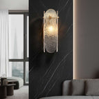 ripple effect glass sconce