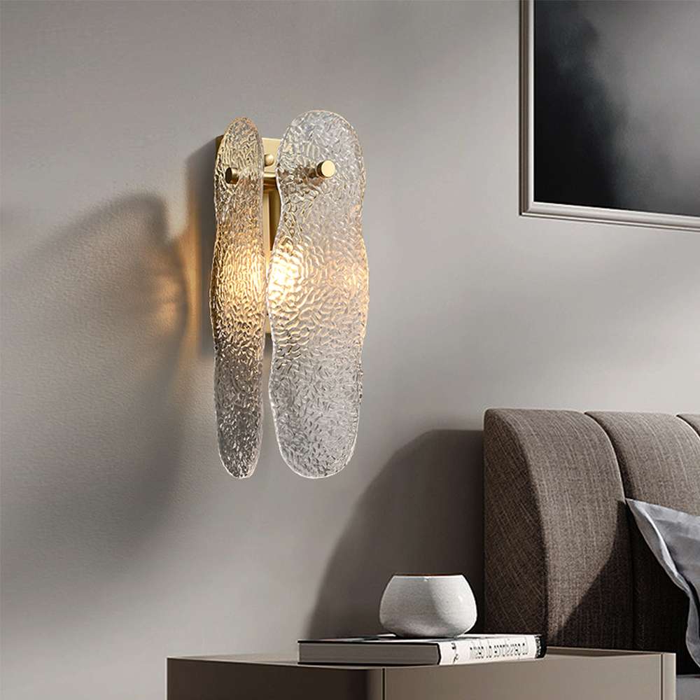 glass wall sconce ripple