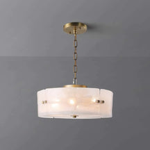 round glass shade chandelier