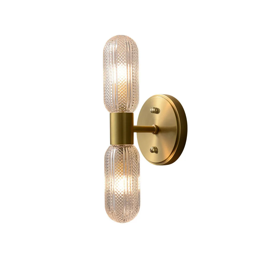 modern gold brass sconce