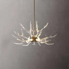 Modern Gold Clear Antler Chandelier – Art Deco Style