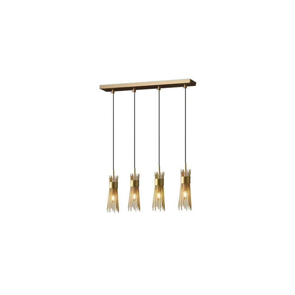 luxury gold leaf foyer lighting