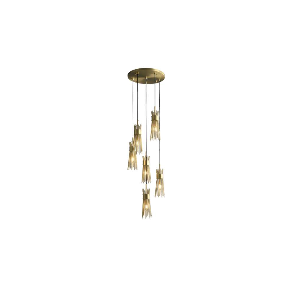 contemporary gold leaf chandeliers