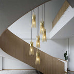 stylish gold leaf chandeliers