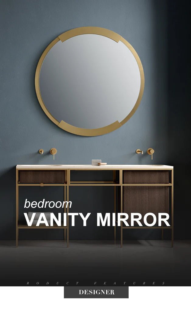 scalloped frame round mirrors