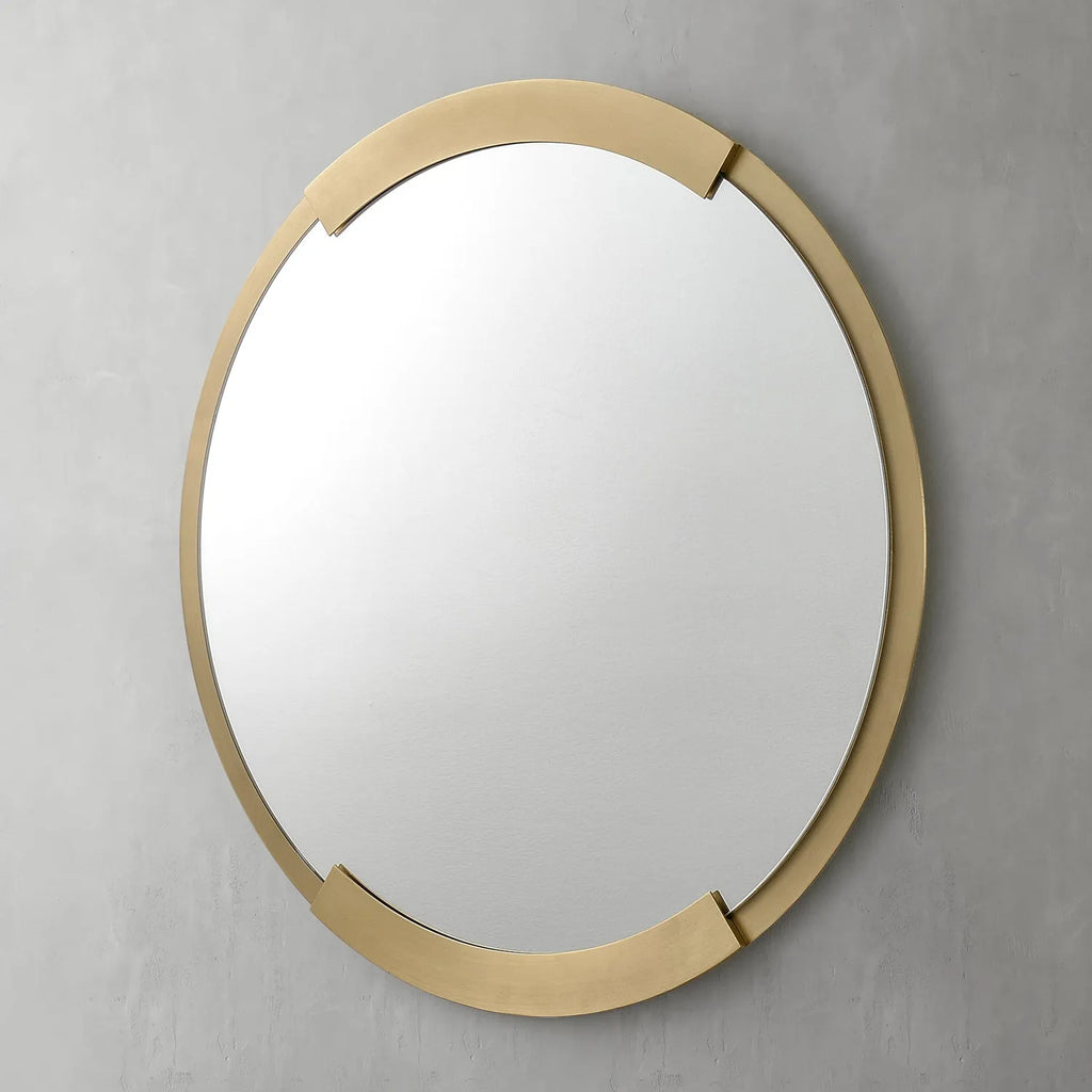 gold frame round mirrors