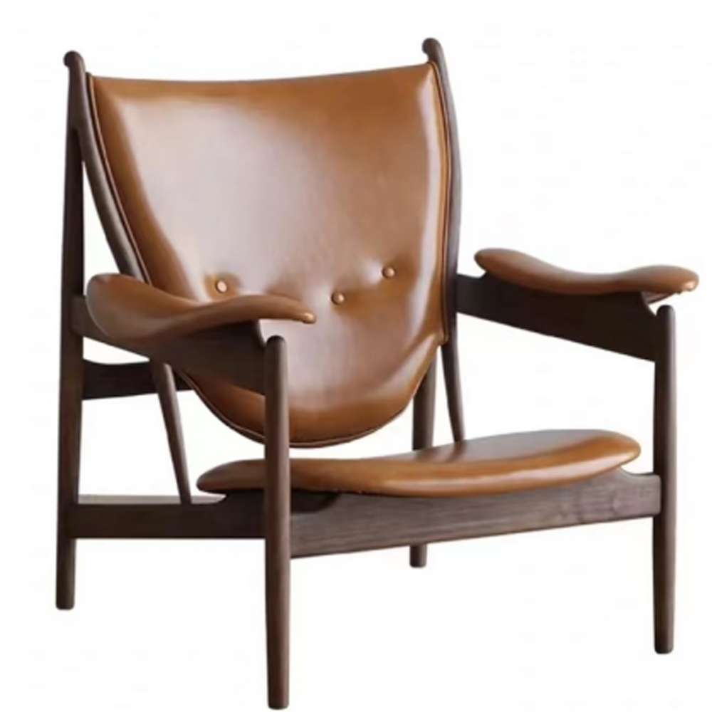 brown leather chair