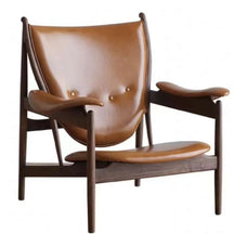 brown leather chair