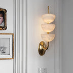 Modern Minimalist Art Triple Alabaster Wall Lamp 5.9″ - View 3