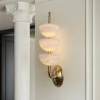 Modern Minimalist Art Triple Alabaster Wall Lamp 5.9″ - View 5