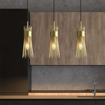 elegant gold leaf light