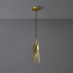 modern gold leaf pendant