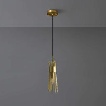 modern gold leaf pendant
