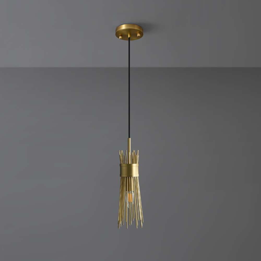 modern gold leaf pendant